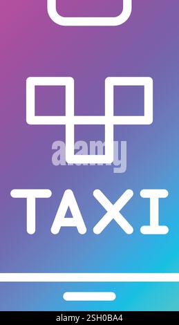 Taxi Vector Icon Design Illustration Stock Vector