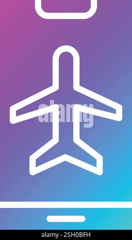 Airplane Mode Vector Icon Design Illustration Stock Vector