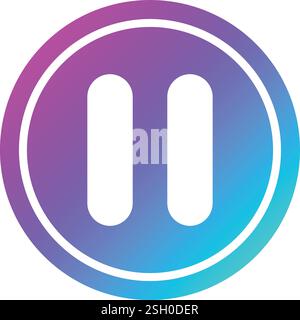 Pause Vector Icon Design Illustration Stock Vector