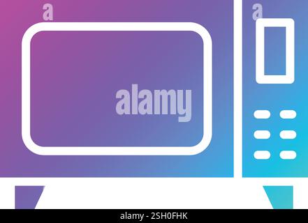 Microwave Vector Icon Design Illustration Stock Vector