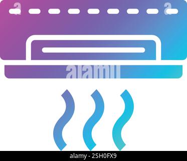 Air conditioner Vector Icon Design Illustration Stock Vector