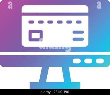 Online payment Vector Icon Design Illustration Stock Vector