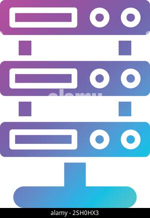Server Vector Icon Design Illustration Stock Vector