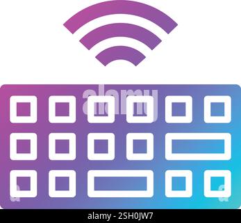 Wireless Keyboard Vector Icon Design Illustration Stock Vector