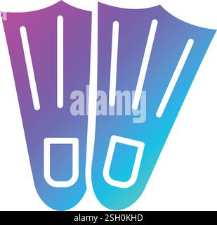 Fins Vector Icon Design Illustration Stock Vector