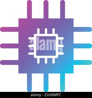 Chip Vector Icon Design Illustration Stock Vector