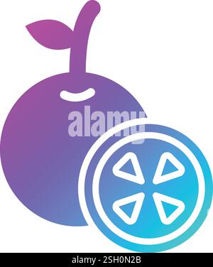 Orange Vector Icon Design Illustration Stock Vector