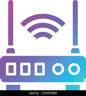 Router Vector Icon Design Illustration Stock Vector
