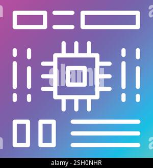 Motherboard Vector Icon Design Illustration Stock Vector