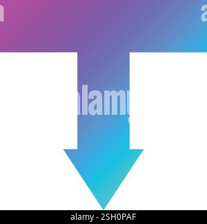 T junction Vector Icon Design Illustration Stock Vector