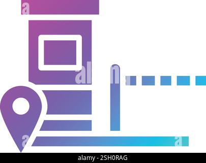 Toll Vector Icon Design Illustration Stock Vector