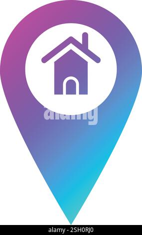 Home Location Vector Icon Design Illustration Stock Vector