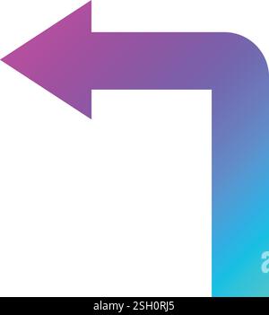 Turn left Vector Icon Design Illustration Stock Vector