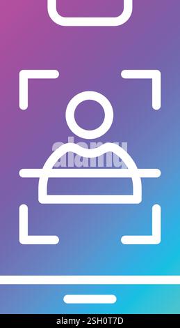 Face Scan Vector Icon Design Illustration Stock Vector