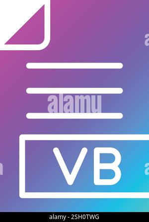 VB Vector Icon Design Illustration Stock Vector