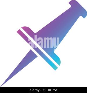 Pushpin Vector Icon Design Illustration Stock Vector