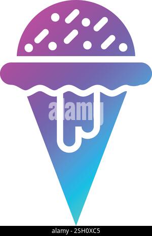 Ice Cream Vector Icon Design Illustration Stock Vector