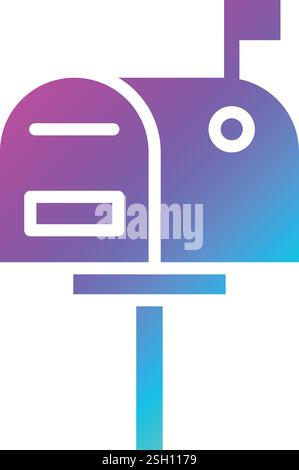 Mailbox Vector Icon Design Illustration Stock Vector