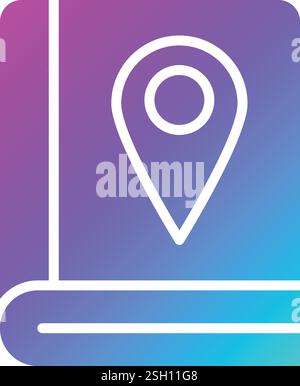 Book map Vector Icon Design Illustration Stock Vector