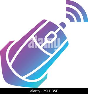 Wireless Mouse Vector Icon Design Illustration Stock Vector