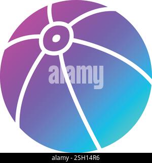 Beach ball Vector Icon Design Illustration Stock Vector
