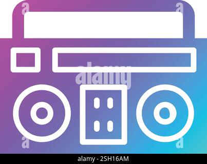 Boombox Vector Icon Design Illustration Stock Vector