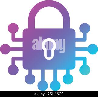 Lock Vector Icon Design Illustration Stock Vector
