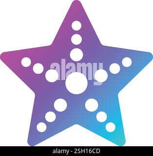 Star fish Vector Icon Design Illustration Stock Vector