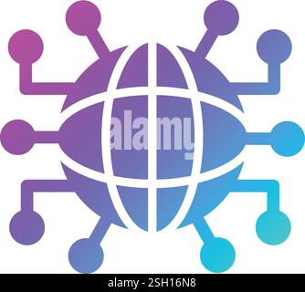 Global Vector Icon Design Illustration Stock Vector