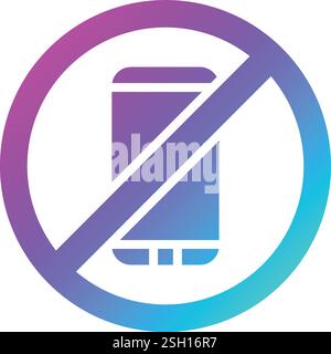 No phone Vector Icon Design Illustration Stock Vector