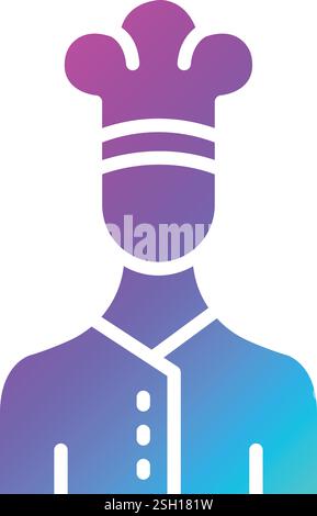 Chef Vector Icon Design Illustration Stock Vector