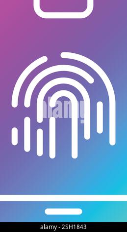 Fingerprint Vector Icon Design Illustration Stock Vector