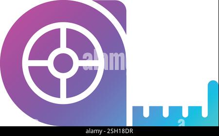 Measuring tape Vector Icon Design Illustration Stock Vector