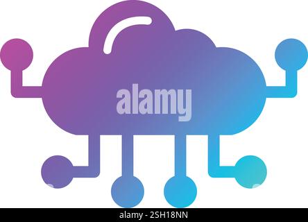 Cloud computing Vector Icon Design Illustration Stock Vector