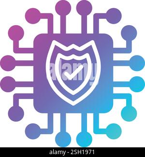 Cyber security Vector Icon Design Illustration Stock Vector