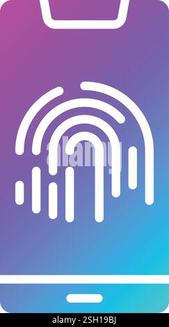 Fingerprint Vector Icon Design Illustration Stock Vector