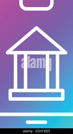 Mobile Banking Vector Icon Design Illustration Stock Vector