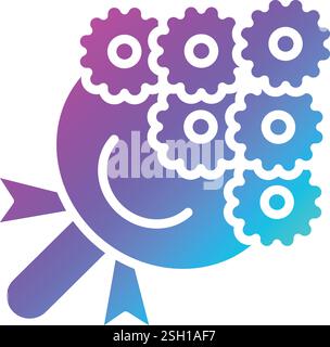 Bouquet Vector Icon Design Illustration Stock Vector