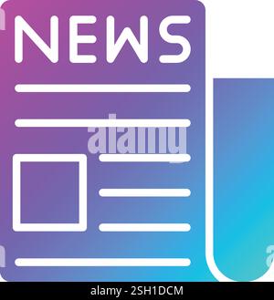 Newspaper Vector Icon Design Illustration Stock Vector