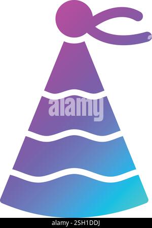 Party Hat Vector Icon Design Illustration Stock Vector