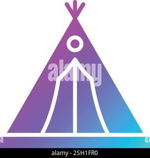 Camping tent Vector Icon Design Illustration Stock Vector