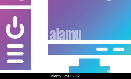Computer Vector Icon Design Illustration Stock Vector