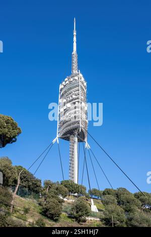 The Torre de Collserola telecommunication tower in Barcelona, Spain Stock Photo