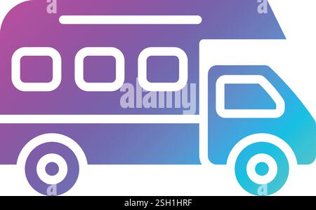 Camper van Vector Icon Design Illustration Stock Vector