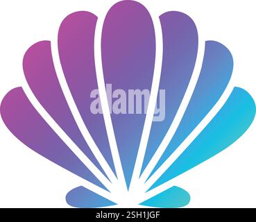Shell Vector Icon Design Illustration Stock Vector