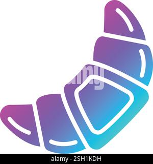 Croissant Vector Icon Design Illustration Stock Vector