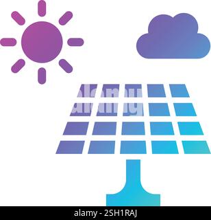 Solar panel Vector Icon Design Illustration Stock Vector