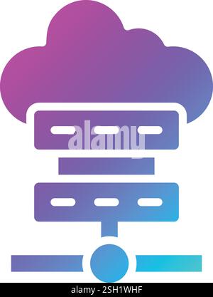 Cloud server Vector Icon Design Illustration Stock Vector
