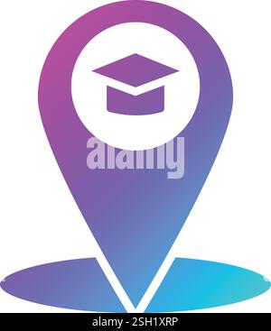 School location Vector Icon Design Illustration Stock Vector