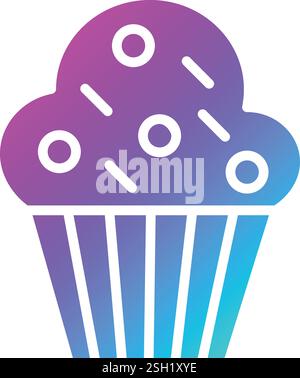 Muffin Vector Icon Design Illustration Stock Vector